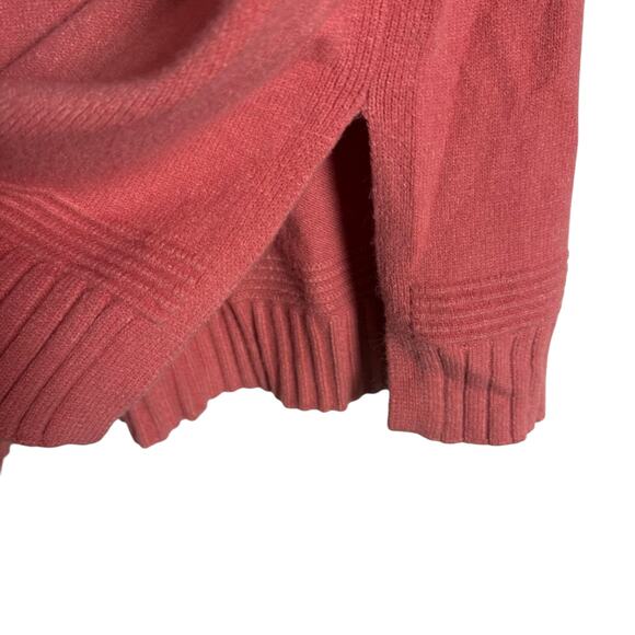 Anthropologie Margarita Pink Button Mock Neck Long Sleeve Tunic Sweater Size M - Picture 7 of 9